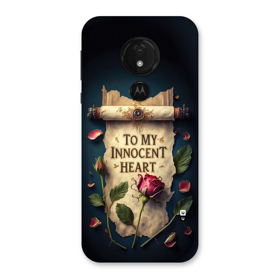 Innocence Of Heart Back Case for Moto G7 Power