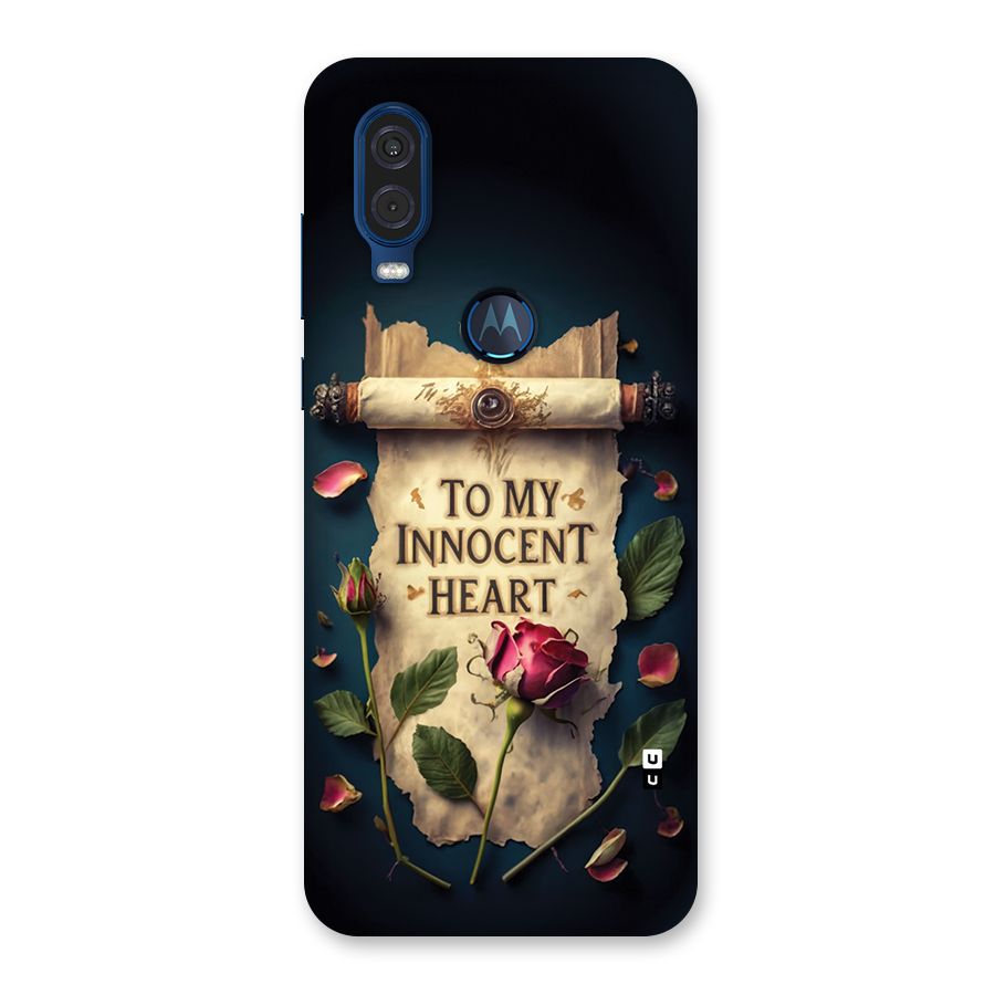 Innocence Of Heart Back Case for Motorola One Vision