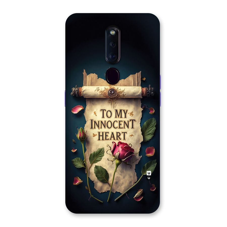Innocence Of Heart Back Case for Oppo F11 Pro