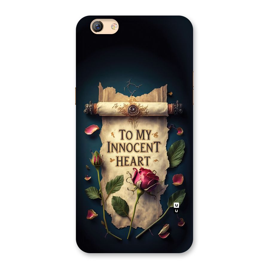Innocence Of Heart Back Case for Oppo F3 Plus