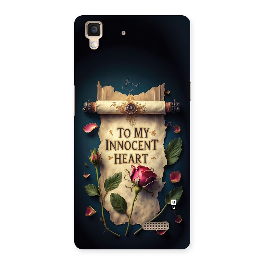 Innocence Of Heart Back Case for Oppo R7