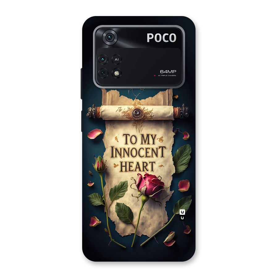 Innocence Of Heart Back Case for Poco M4 Pro 4G