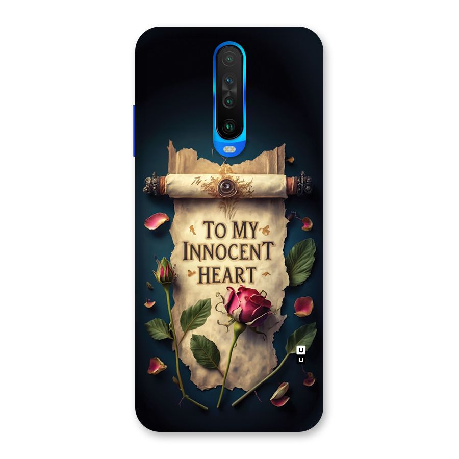 Innocence Of Heart Back Case for Poco X2