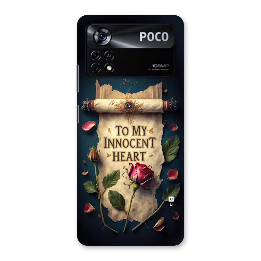 Innocence Of Heart Back Case for Poco X4 Pro 5G