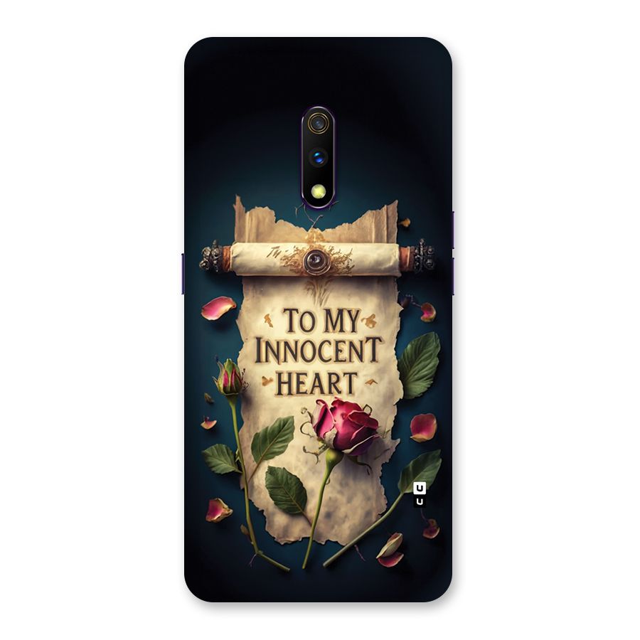 Innocence Of Heart Back Case for Realme X