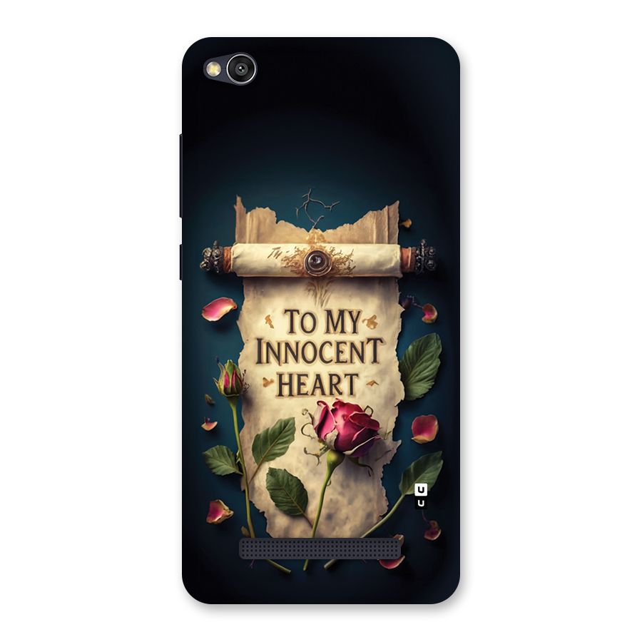 Innocence Of Heart Back Case for Redmi 4A