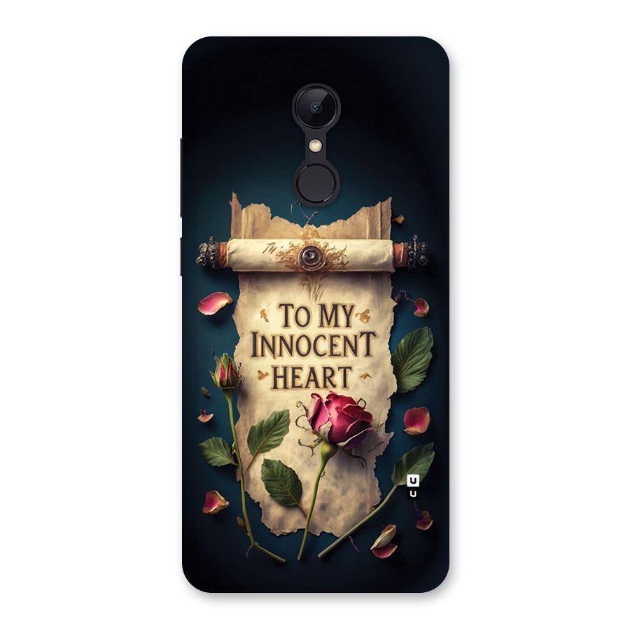 Innocence Of Heart Back Case for Redmi 5