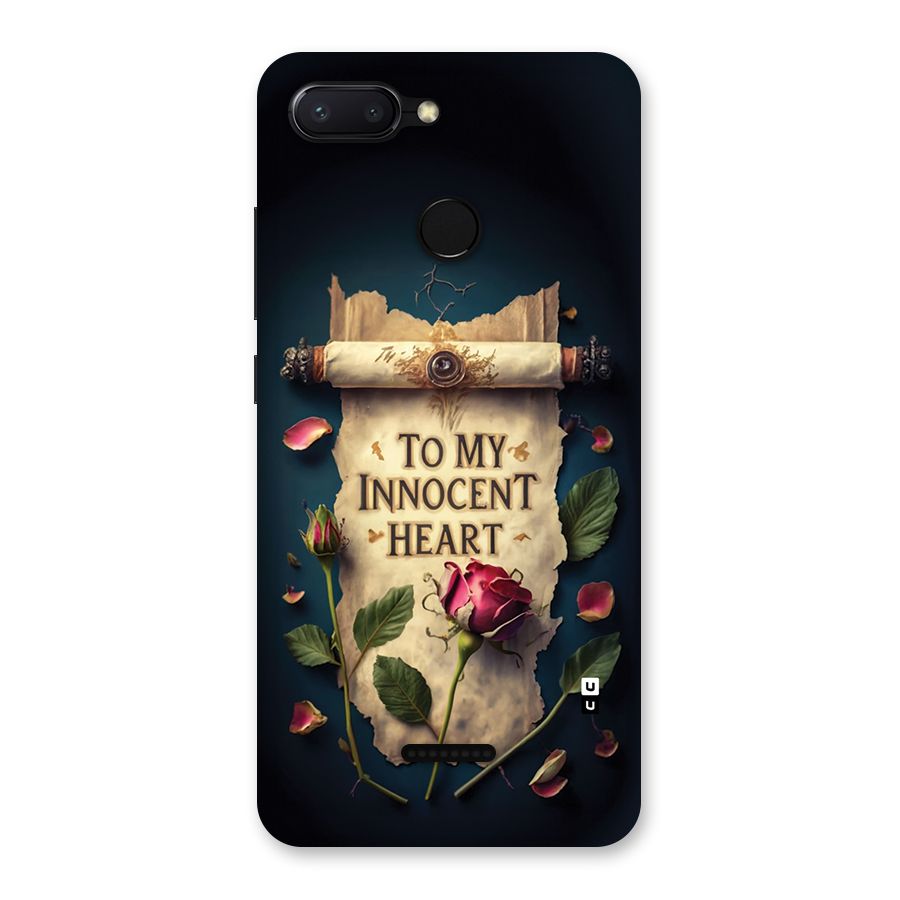 Innocence Of Heart Back Case for Redmi 6