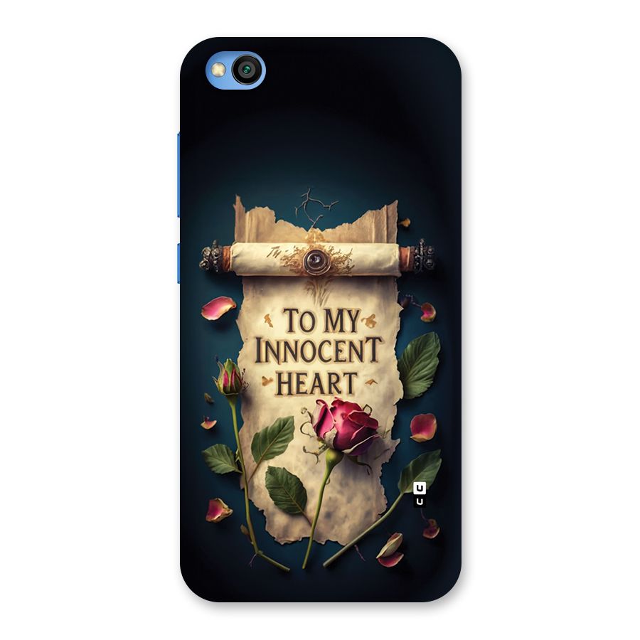 Innocence Of Heart Back Case for Redmi Go