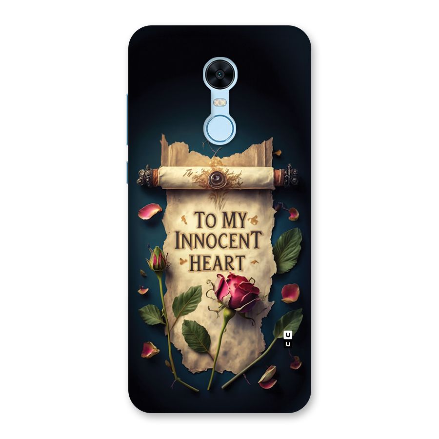 Innocence Of Heart Back Case for Redmi Note 5