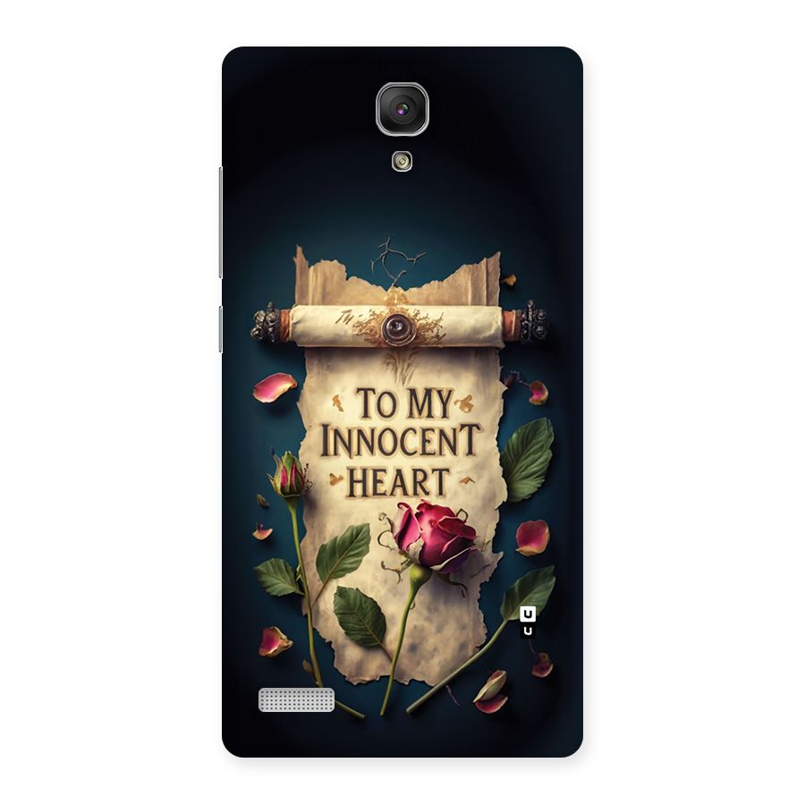 Innocence Of Heart Back Case for Redmi Note Prime