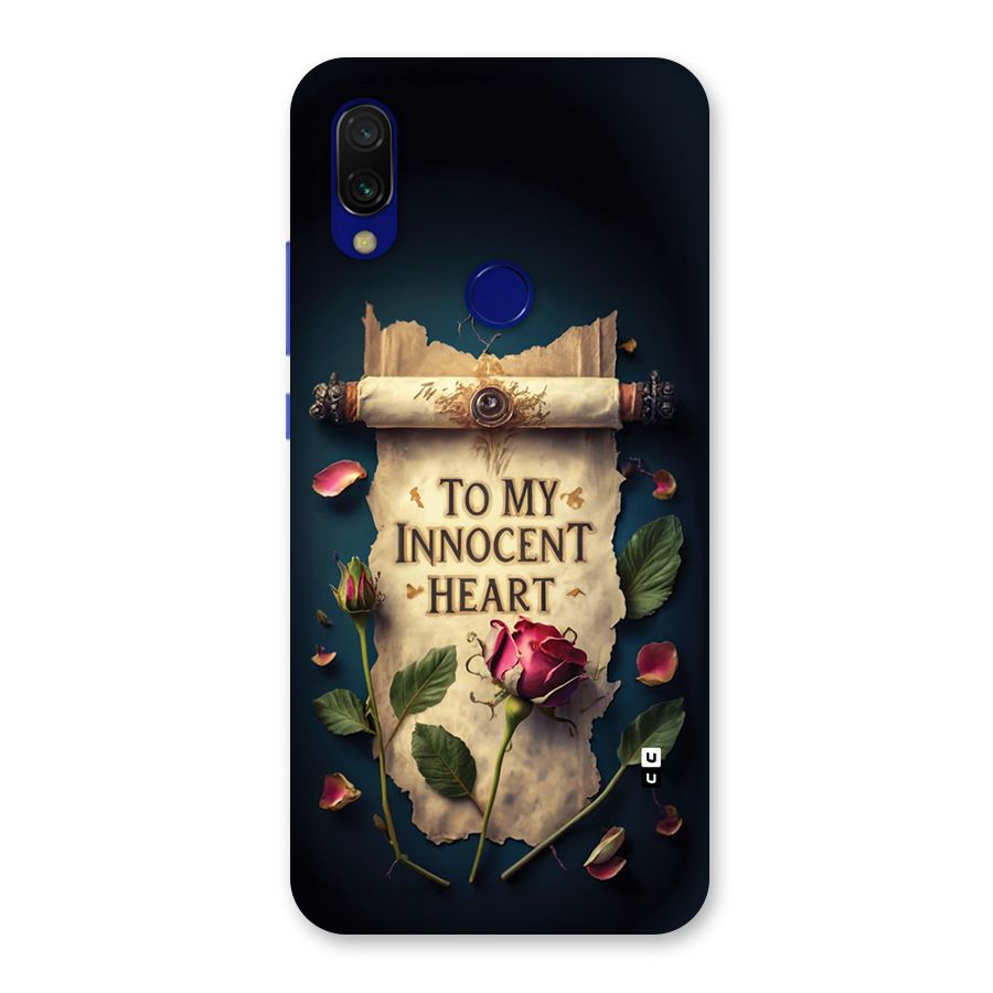 Innocence Of Heart Back Case for Redmi Y3