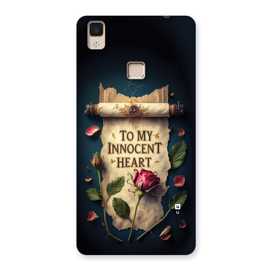 Innocence Of Heart Back Case for V3 Max