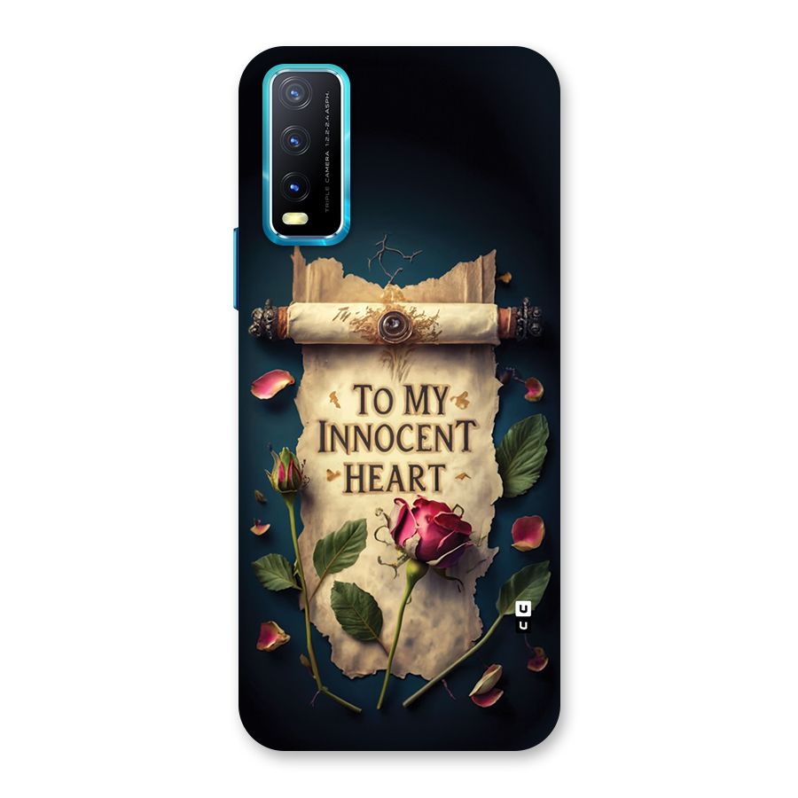Innocence Of Heart Back Case for Vivo Y20