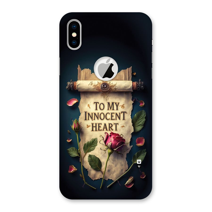 Innocence Of Heart Back Case for iPhone X Logo Cut