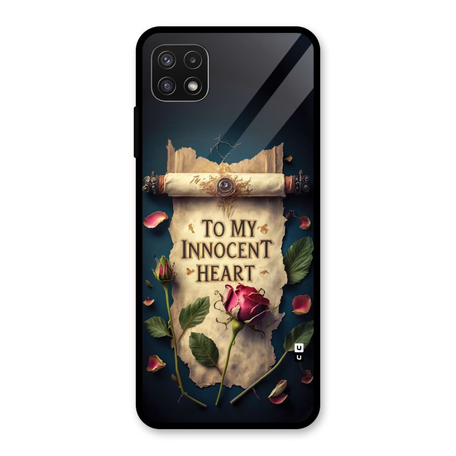 Innocence Of Heart Glass Back Case for Galaxy A22 5G