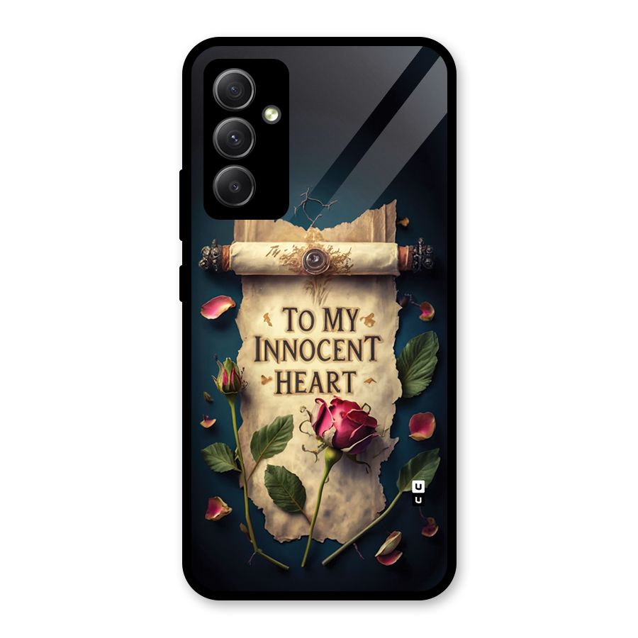 Innocence Of Heart Glass Back Case for Galaxy A34