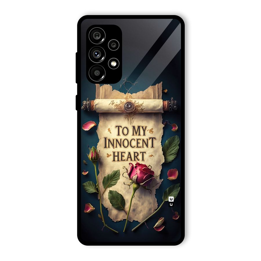 Innocence Of Heart Glass Back Case for Galaxy A73 5G