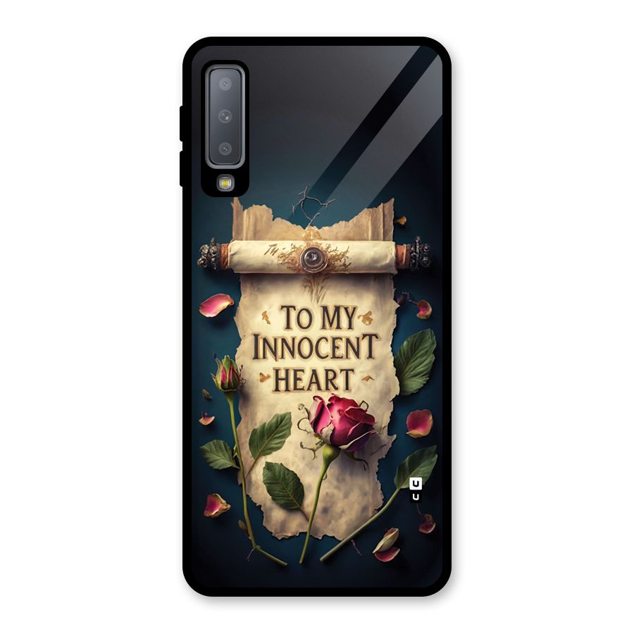 Innocence Of Heart Glass Back Case for Galaxy A7 (2018)
