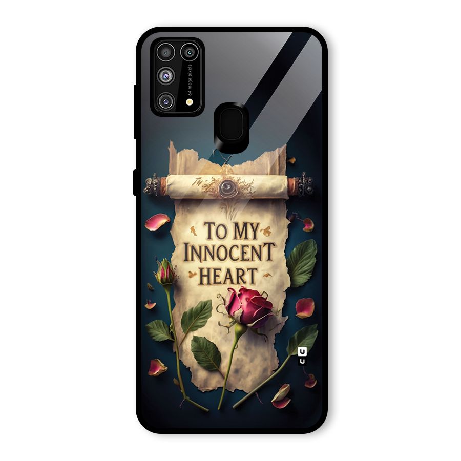 Innocence Of Heart Glass Back Case for Galaxy F41
