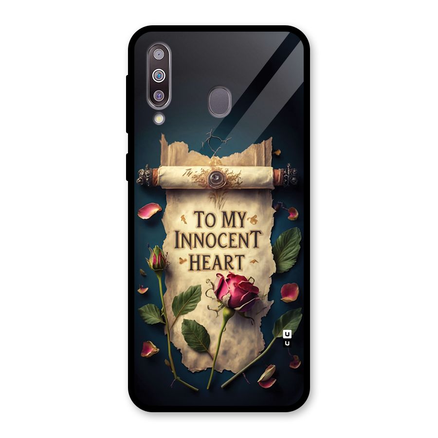 Innocence Of Heart Glass Back Case for Galaxy M30