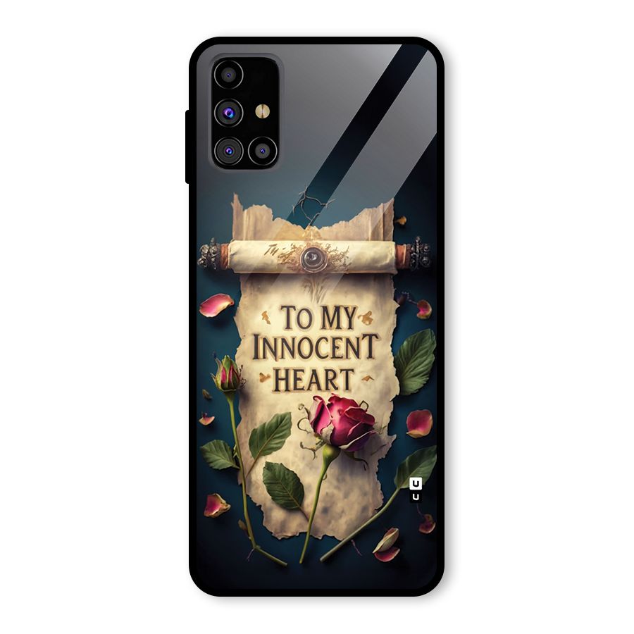 Innocence Of Heart Glass Back Case for Galaxy M31s
