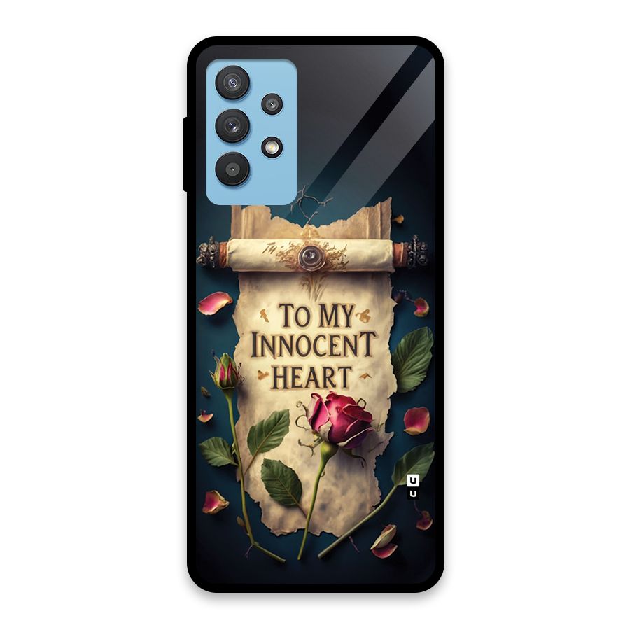 Innocence Of Heart Glass Back Case for Galaxy M32 5G