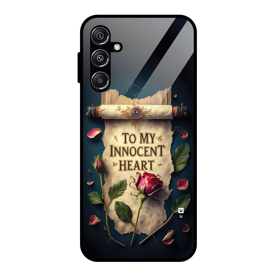 Innocence Of Heart Glass Back Case for Galaxy M34 5G
