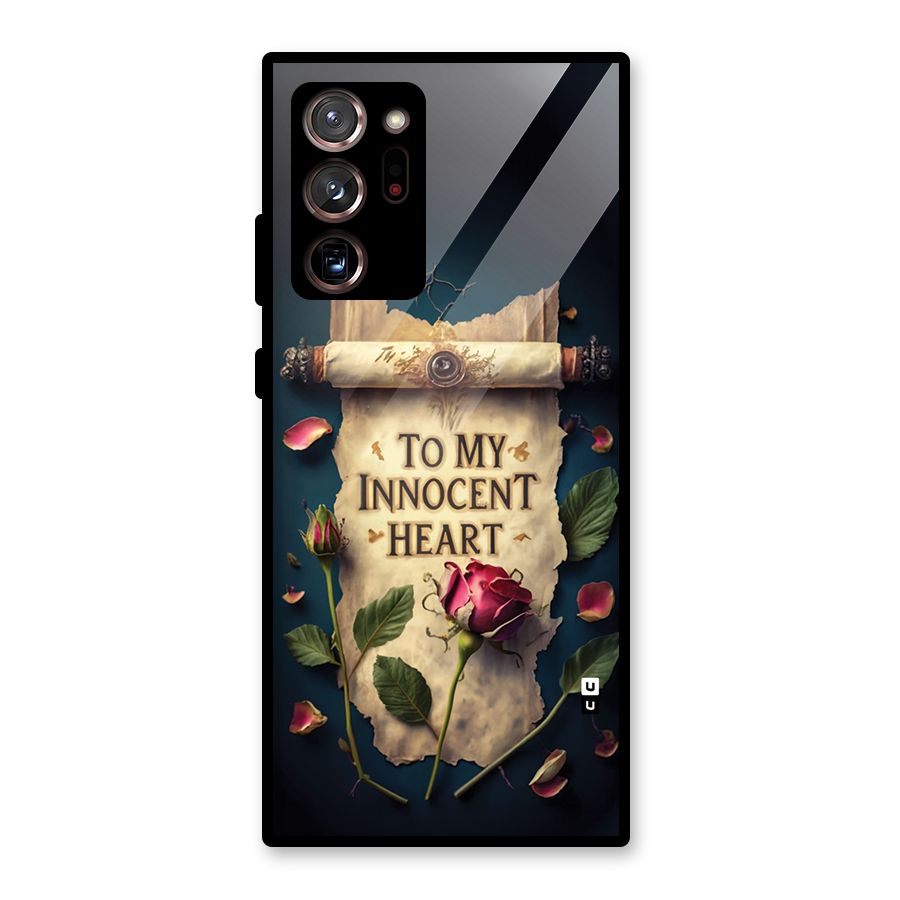 Innocence Of Heart Glass Back Case for Galaxy Note 20 Ultra