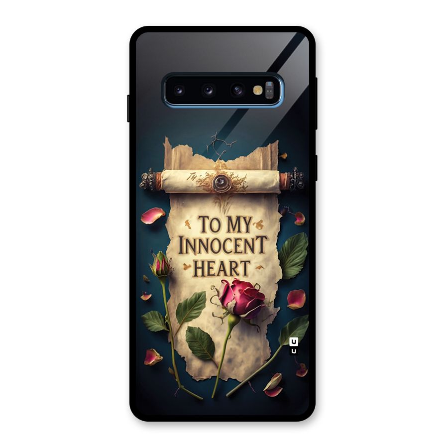 Innocence Of Heart Glass Back Case for Galaxy S10
