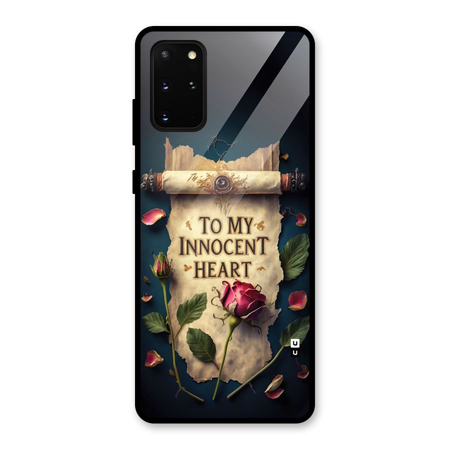 Innocence Of Heart Glass Back Case for Galaxy S20 Plus