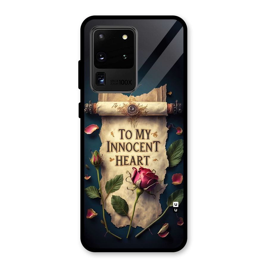 Innocence Of Heart Glass Back Case for Galaxy S20 Ultra