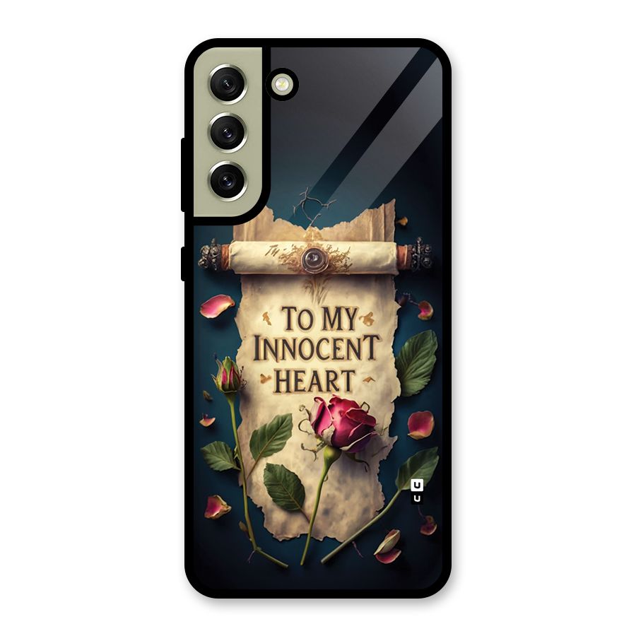 Innocence Of Heart Glass Back Case for Galaxy S21 FE 5G