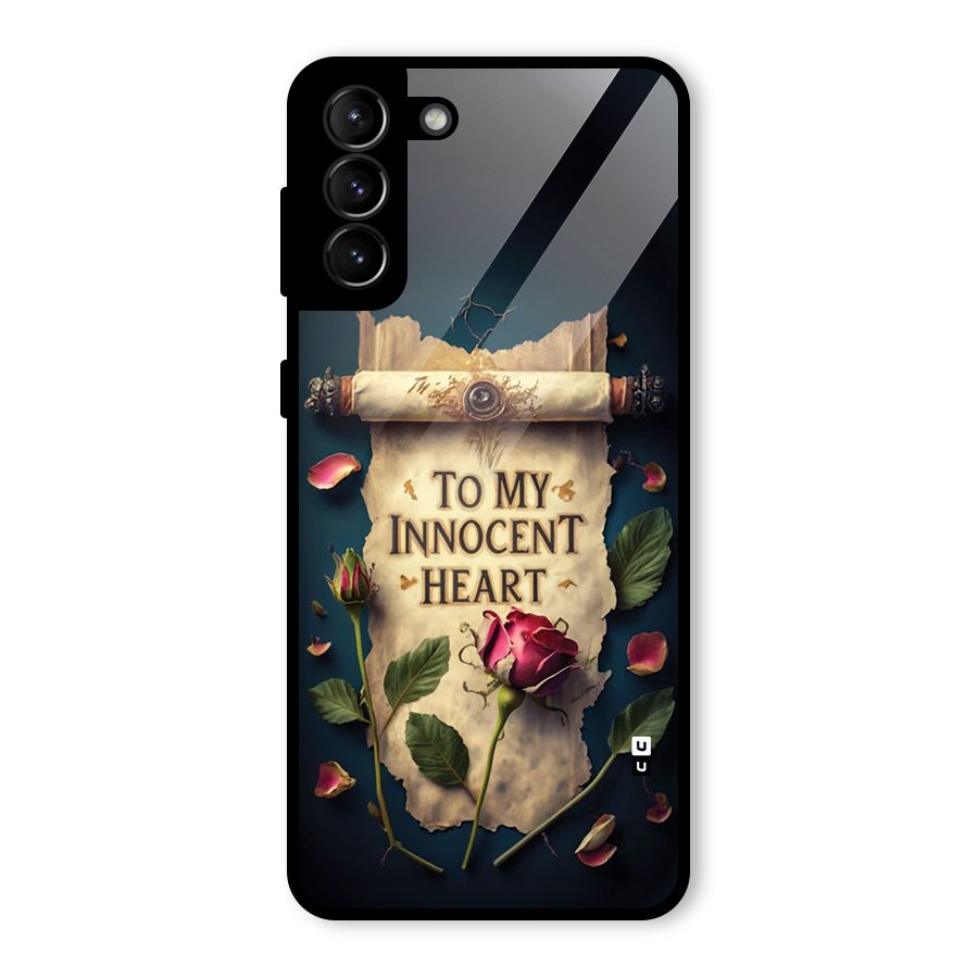 Innocence Of Heart Glass Back Case for Galaxy S21 Plus