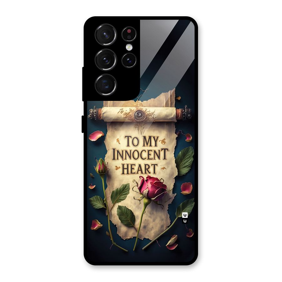Innocence Of Heart Glass Back Case for Galaxy S21 Ultra 5G
