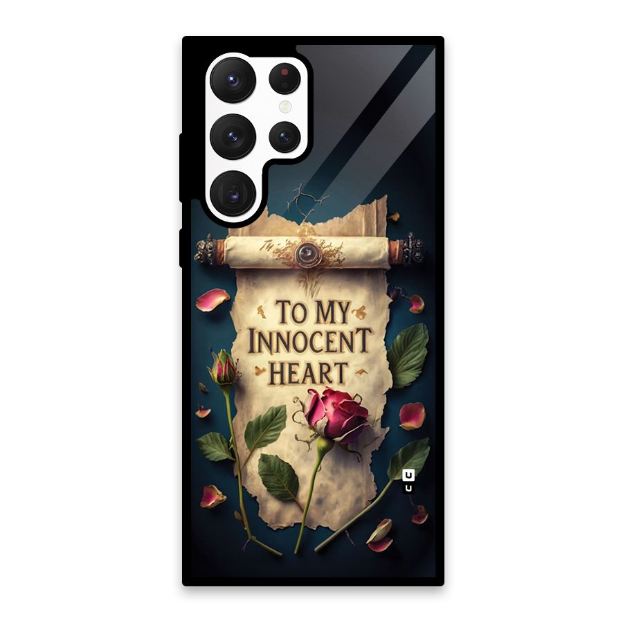 Innocence Of Heart Glass Back Case for Galaxy S22 Ultra 5G