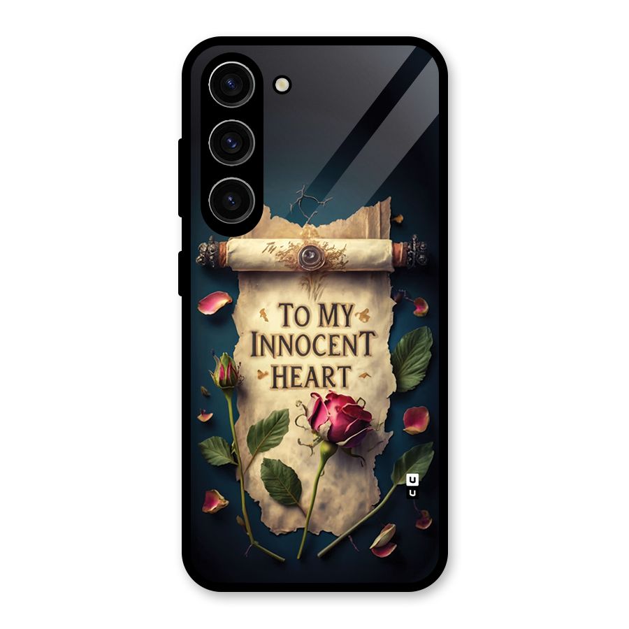 Innocence Of Heart Glass Back Case for Galaxy S23