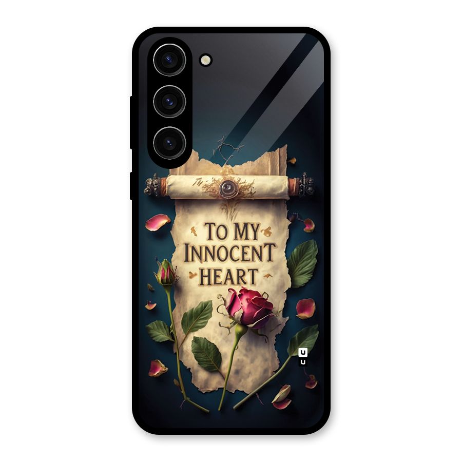 Innocence Of Heart Glass Back Case for Galaxy S23 Plus