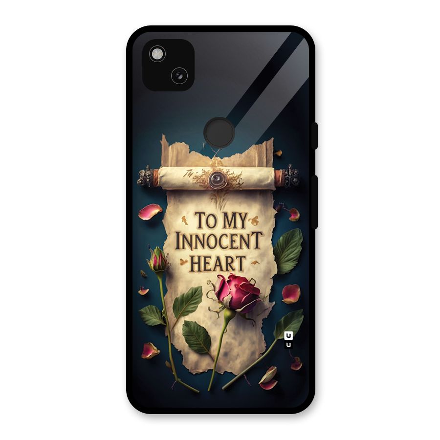 Innocence Of Heart Glass Back Case for Google Pixel 4a