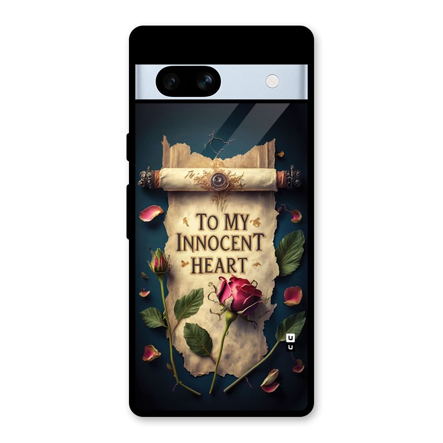 Innocence Of Heart Glass Back Case for Google Pixel 7a