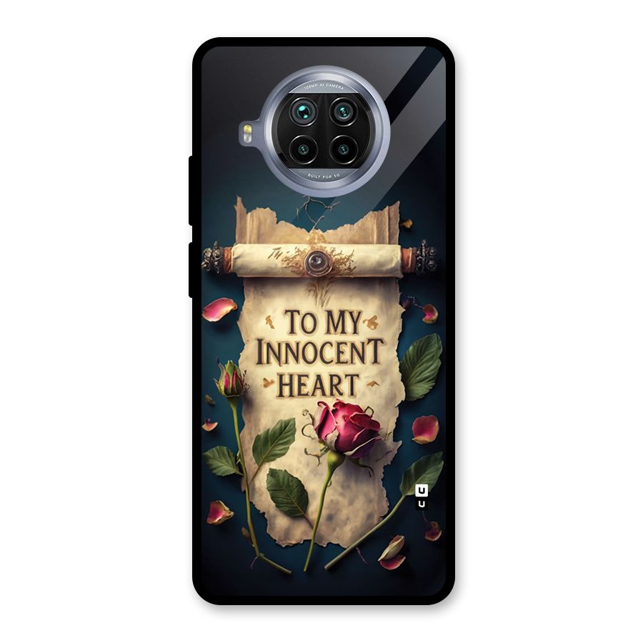Innocence Of Heart Glass Back Case for Mi 10i