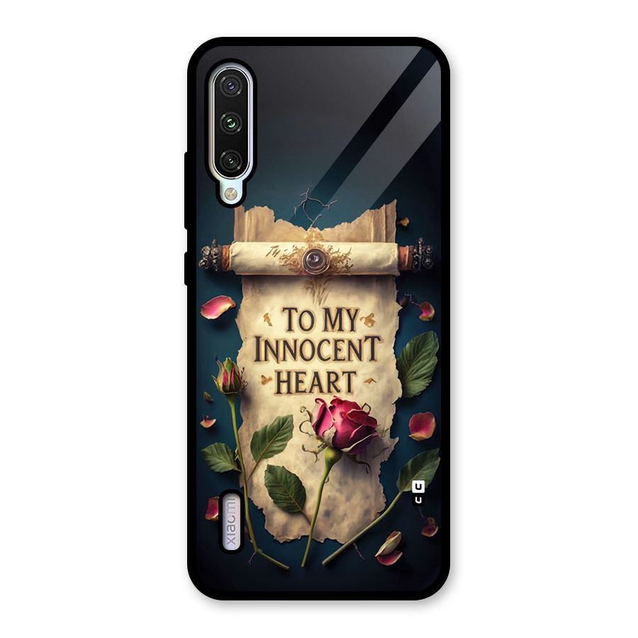 Innocence Of Heart Glass Back Case for Mi A3