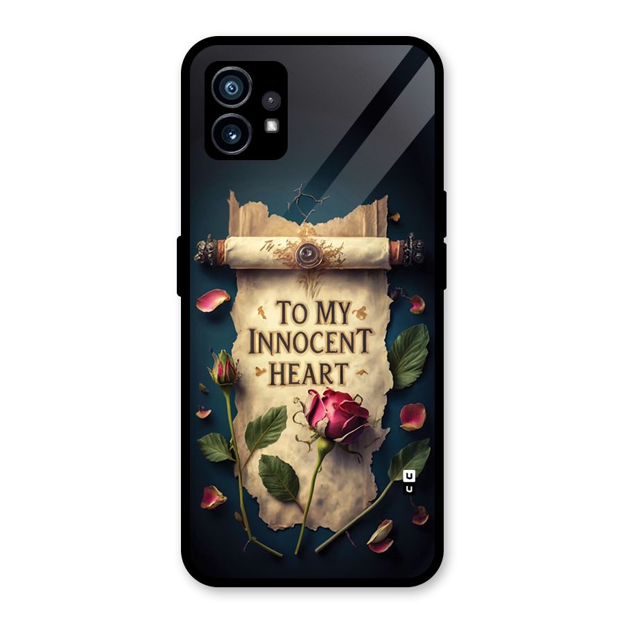 Innocence Of Heart Glass Back Case for Nothing Phone 1