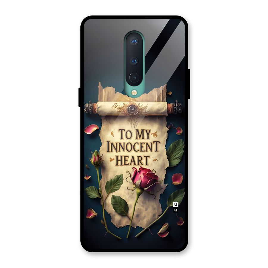 Innocence Of Heart Glass Back Case for OnePlus 8