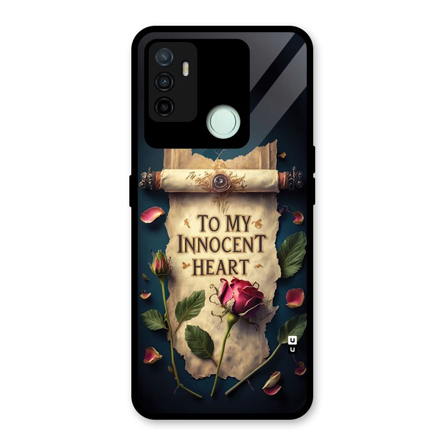 Innocence Of Heart Glass Back Case for Oppo A53
