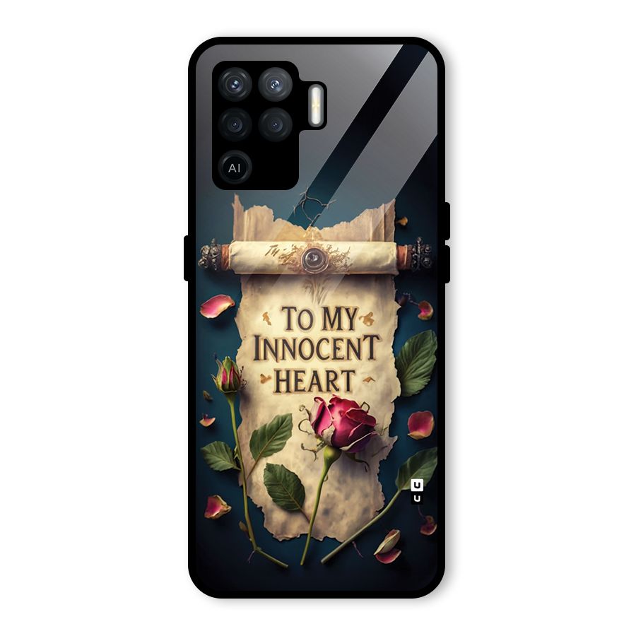 Innocence Of Heart Glass Back Case for Oppo F19 Pro