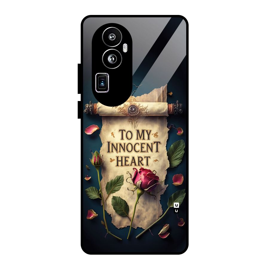 Innocence Of Heart Glass Back Case for Oppo Reno10 Pro Plus