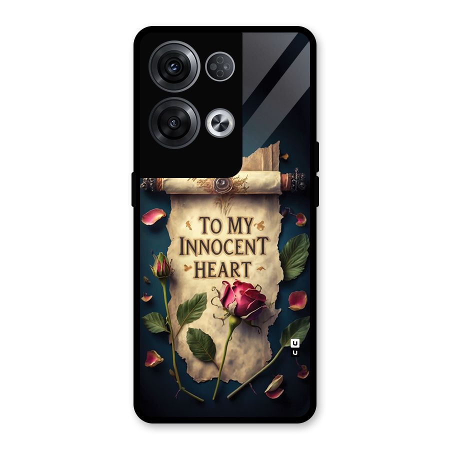 Innocence Of Heart Glass Back Case for Oppo Reno8 Pro 5G