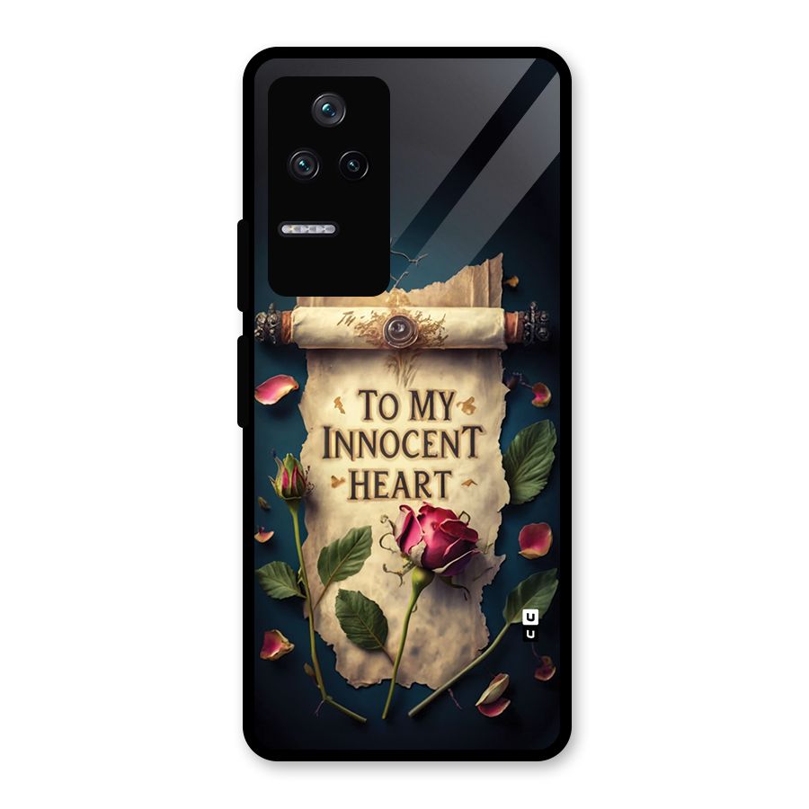 Innocence Of Heart Glass Back Case for Poco F4 5G