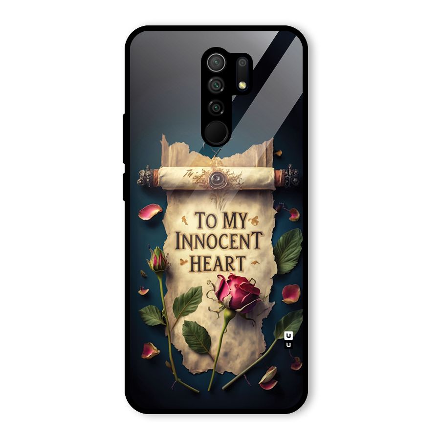 Innocence Of Heart Glass Back Case for Poco M2